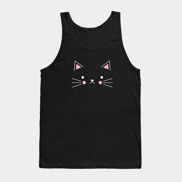 Cute Kitty Cat Design Tank Top by Red Rov